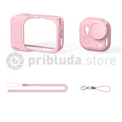 Силиконовый чехол розовый для Insta360 GO Ultra gou017
